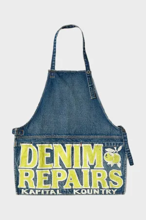 13oz Denim Damaged AD Apron (DENIM REPAIRS) - Yellow