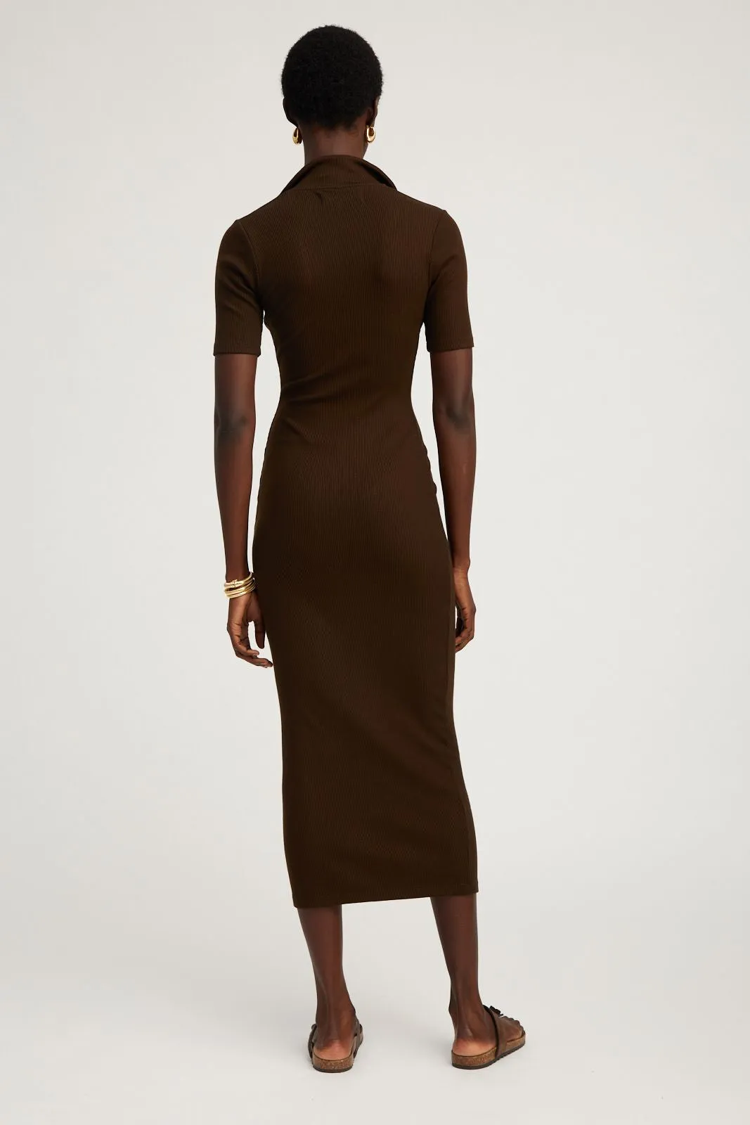 Americano Rib Polo Maxi Dress