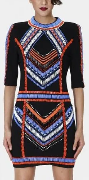 Bead Embellished Sheath Dress