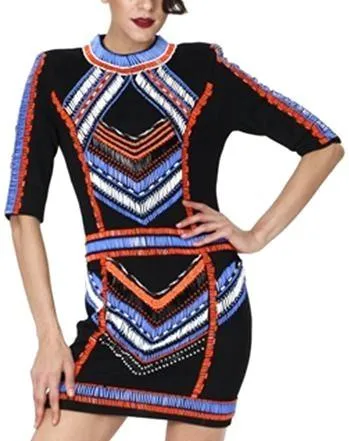 Bead Embellished Sheath Dress