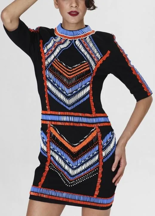 Bead Embellished Sheath Dress