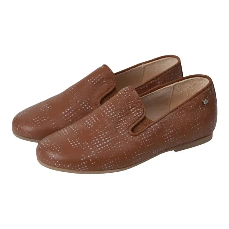 Benji - Tan Soft Leather Slip On for Boy/Girl by Manuela de Juan