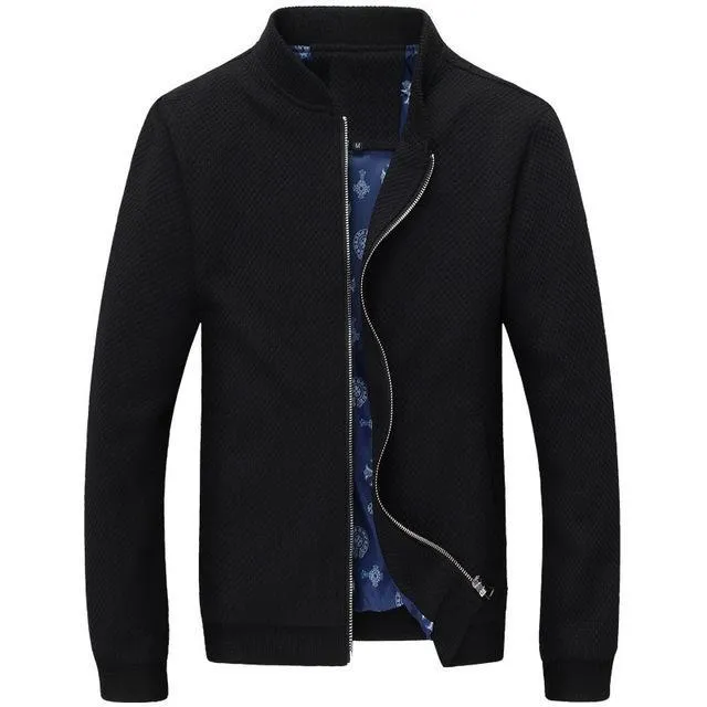 Embossed Pattern Men Slim Fit Jacket