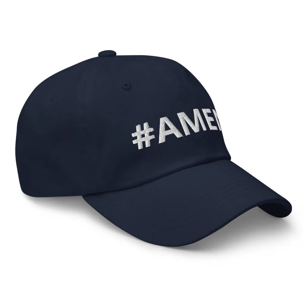 Graphic Baseball Cap, #amen Adjustable Snapback Hat