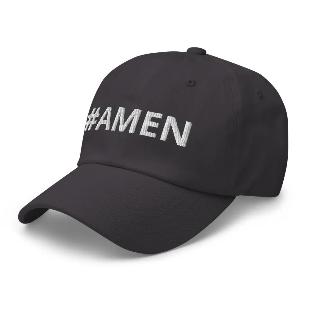 Graphic Baseball Cap, #amen Adjustable Snapback Hat