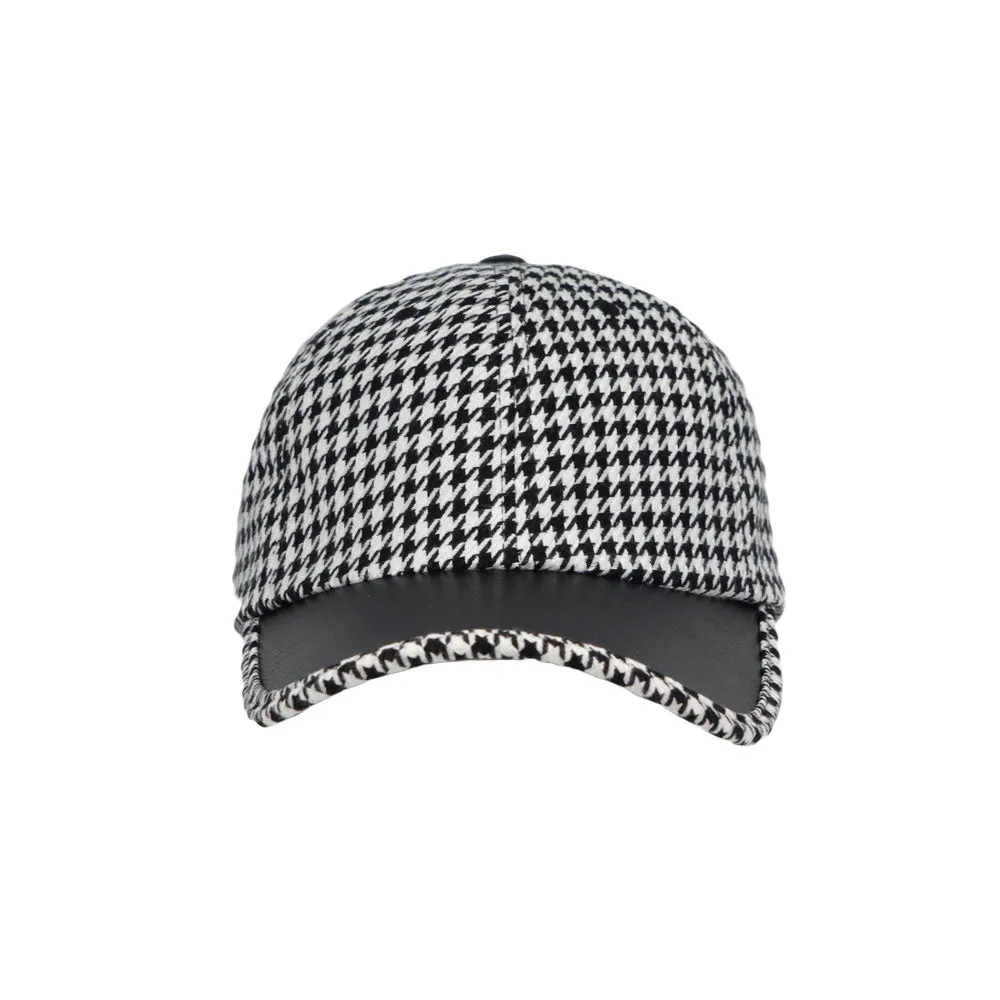 Houndstooth Pattern Unisex Baseball Cap Casual Dad Ball Hat Adjustable Strapback JD11422