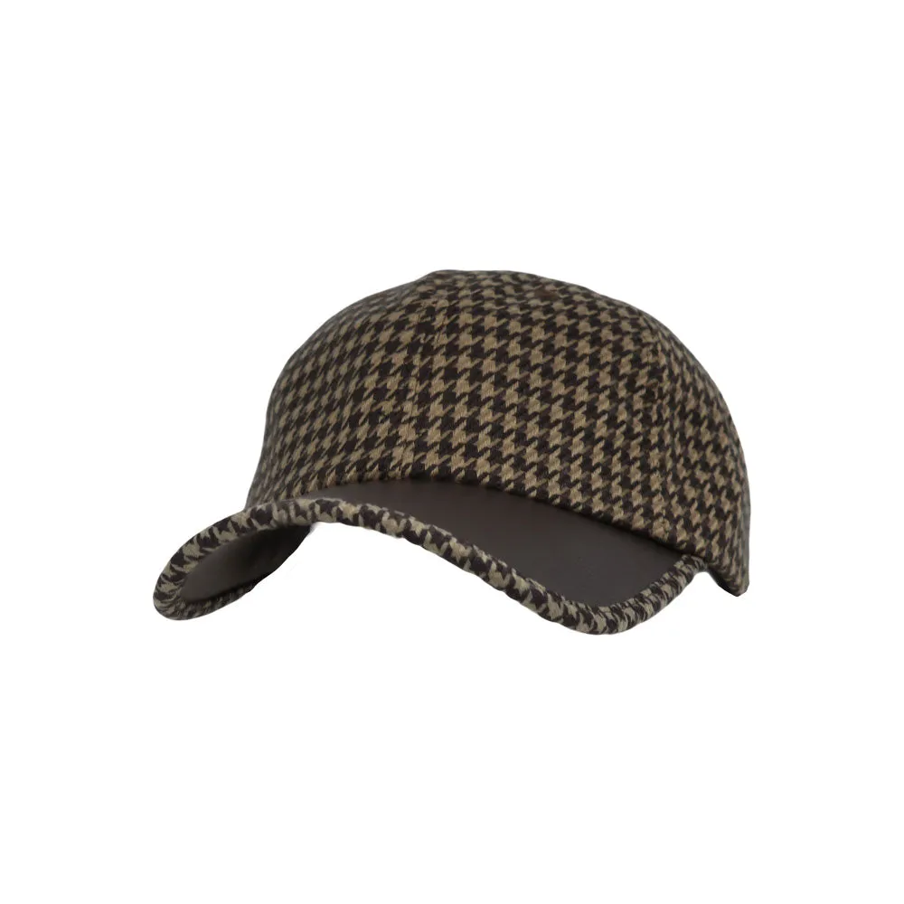 Houndstooth Pattern Unisex Baseball Cap Casual Dad Ball Hat Adjustable Strapback JD11422