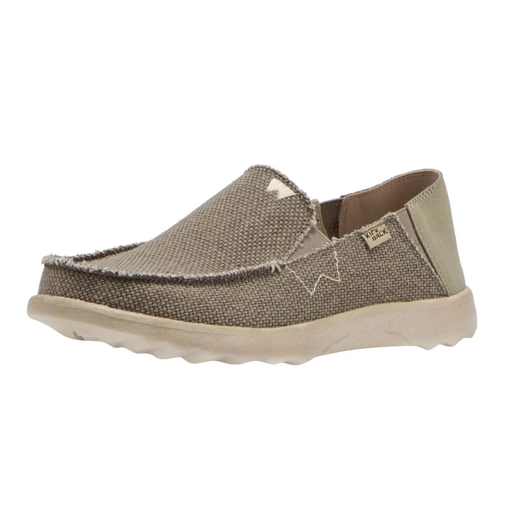 KickBack Men's Slip On Shoes - Couch 2.0 Woven Canvas Bruno Brown