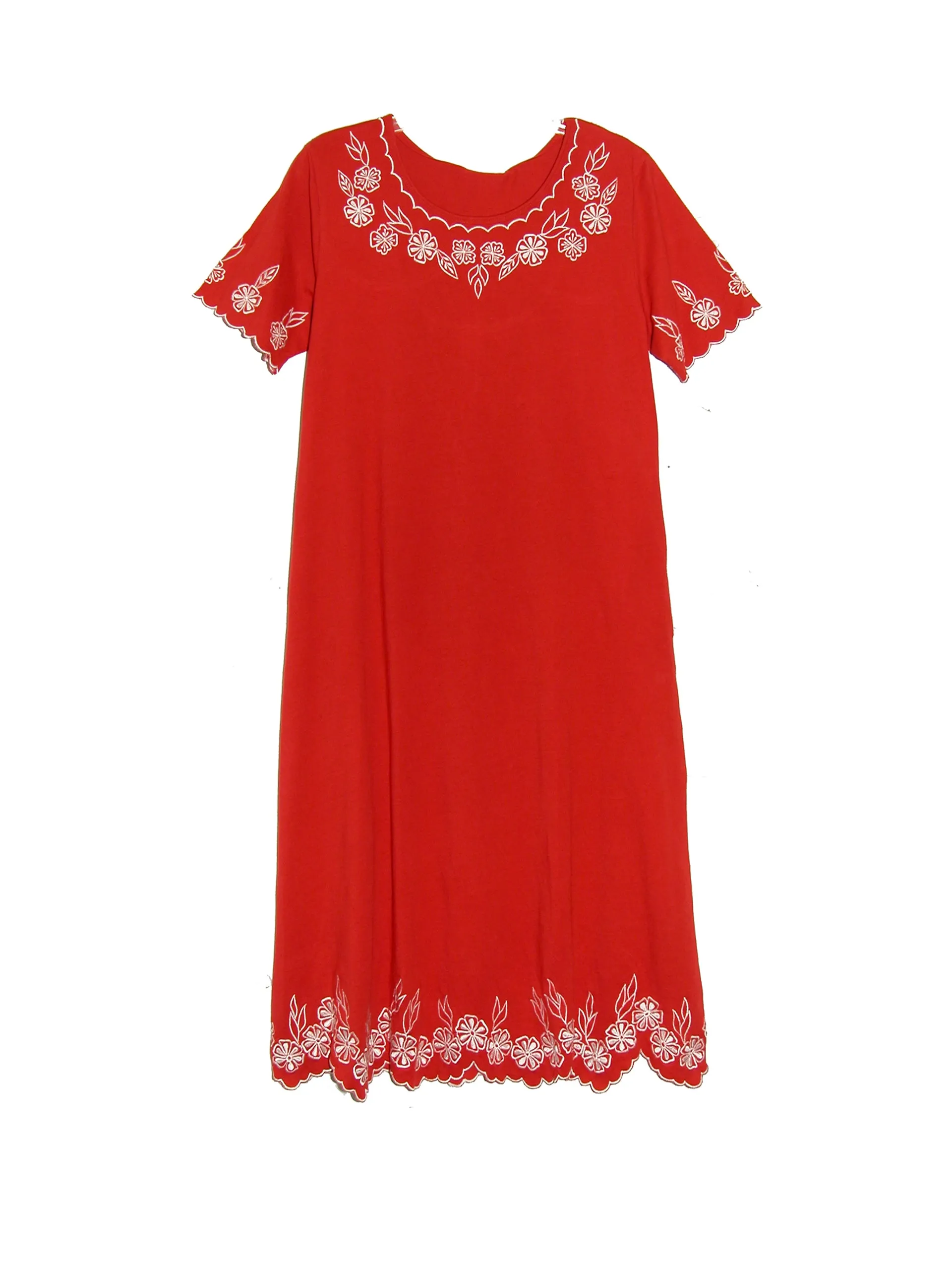 La Cera 100% Cotton Knit Plus Sized A-Line Dress