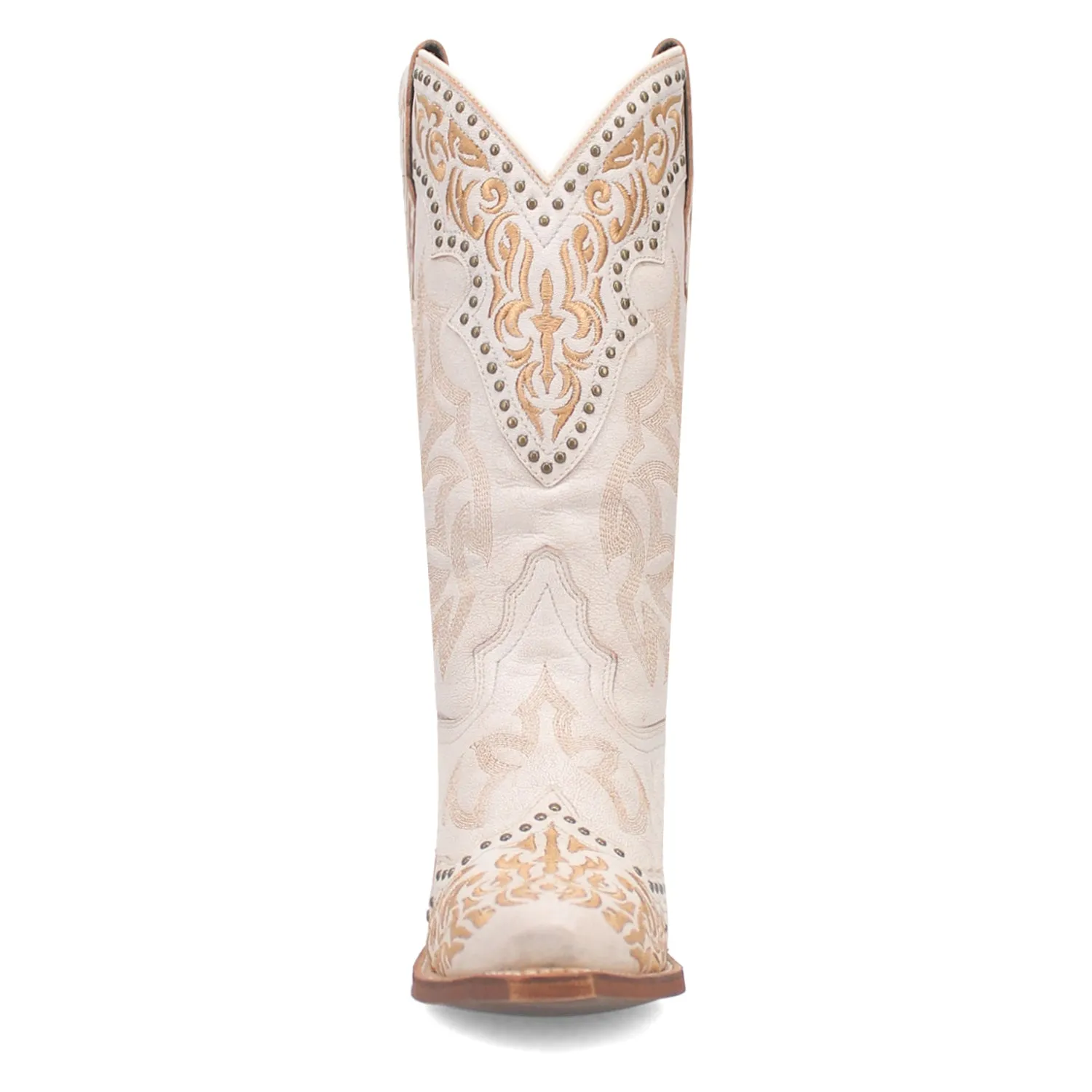 Laredo Womens Regan White Leather Cowboy Boots