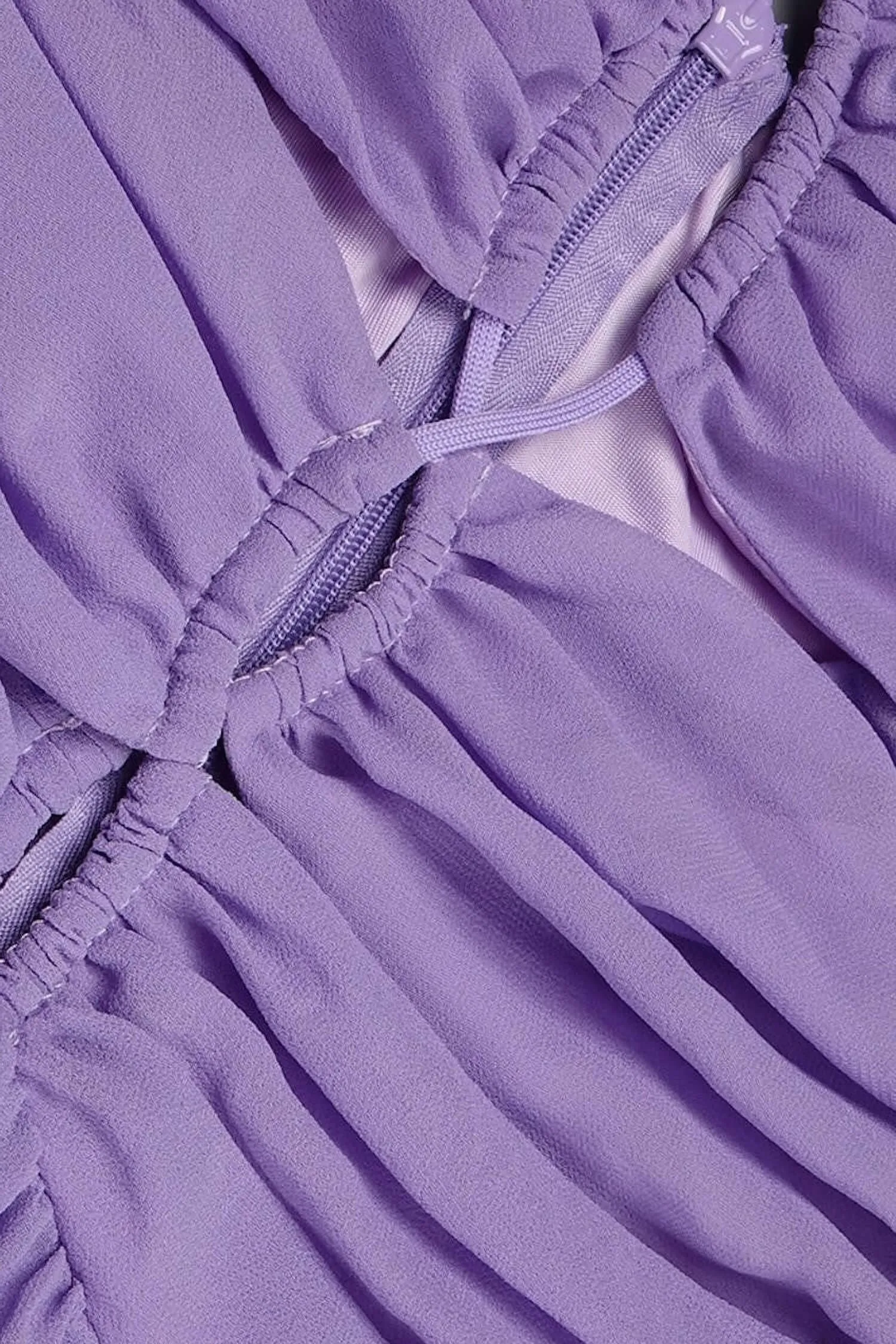 Lavender A-Line Tulle Maxi Dress