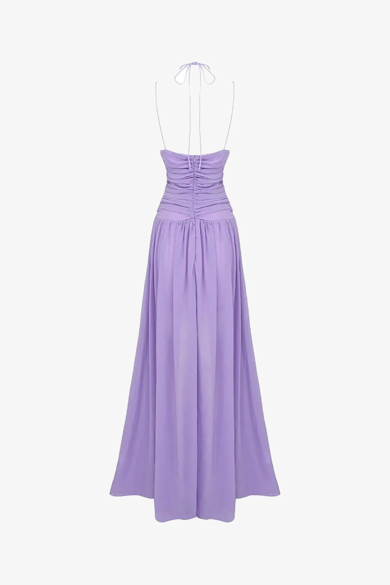 Lavender A-Line Tulle Maxi Dress