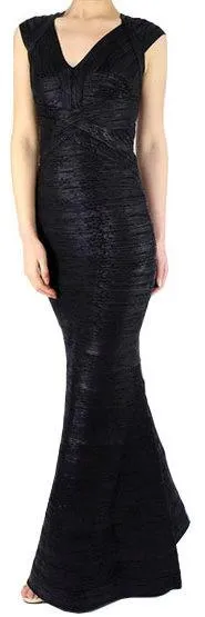 'Leslie' Woodgrain Foil Print Gown - (Various colors to choose from)