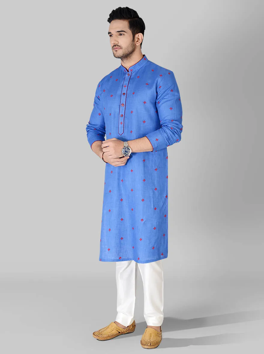 Light Cobal Blue Kurta Set | TULA