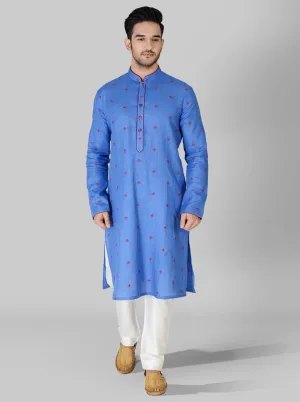 Light Cobal Blue Kurta Set | TULA