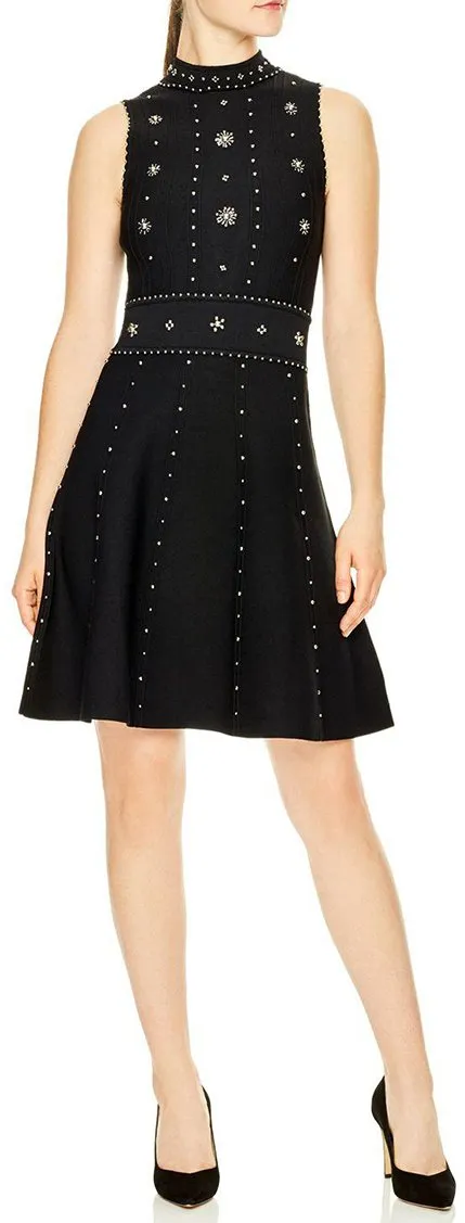 'Matti' Embellished Knit Dress