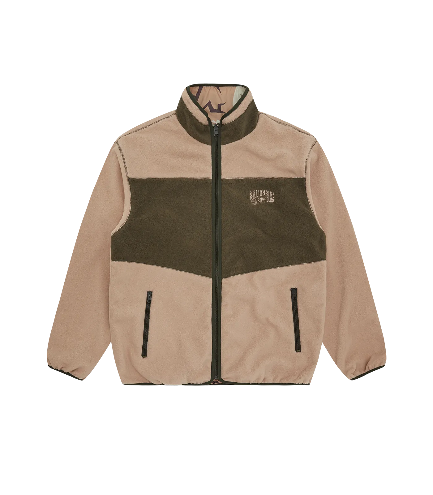 PULL OUT SHELL FLEECE ZIP THROUGH - SAND/CAMO