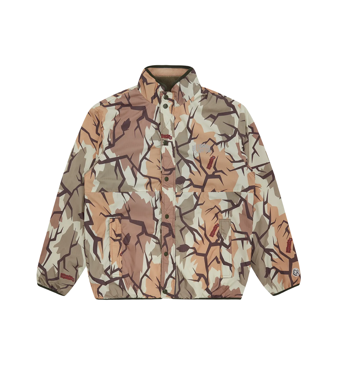 PULL OUT SHELL FLEECE ZIP THROUGH - SAND/CAMO