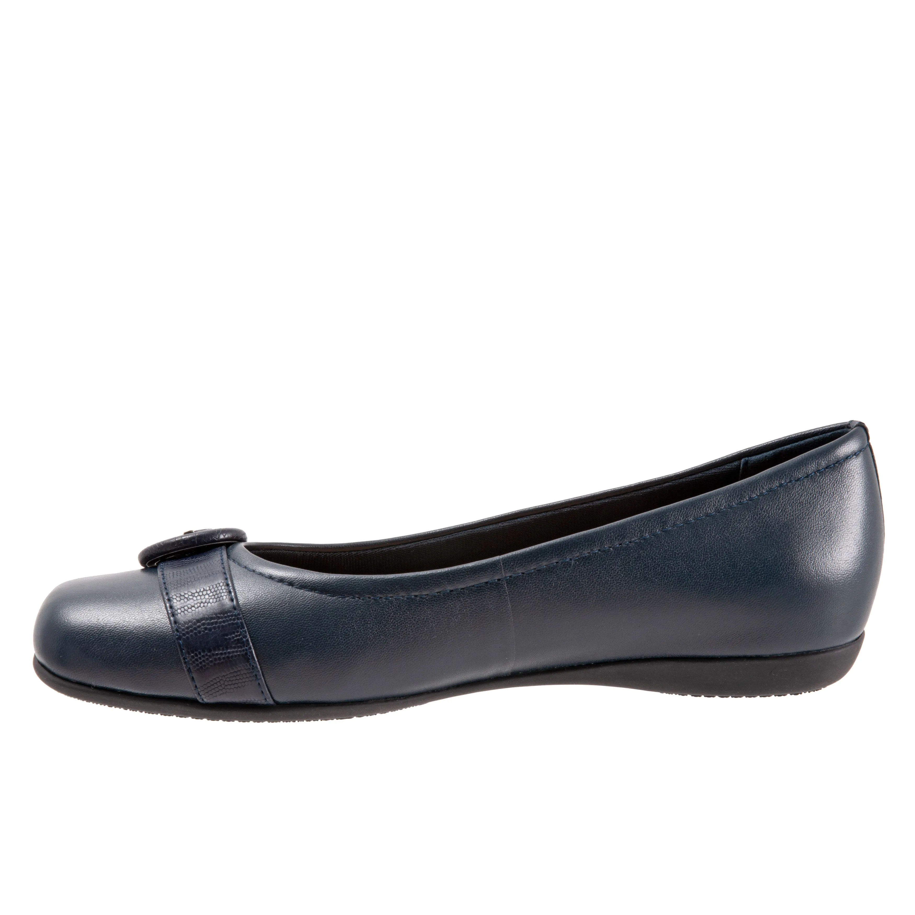 Sylvia Navy Leather Slip-ons - Size 10.5 AA only