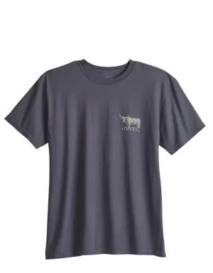 Tin Haul Mens Western Supply Bull Grey 100% Cotton S/S T-Shirt