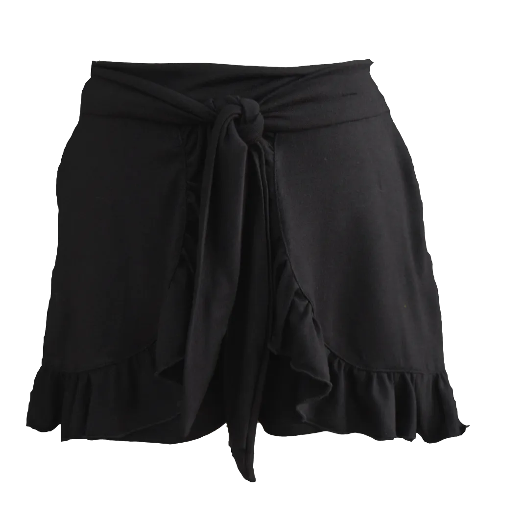 Tru Luv Wrap Ruffle Shorts