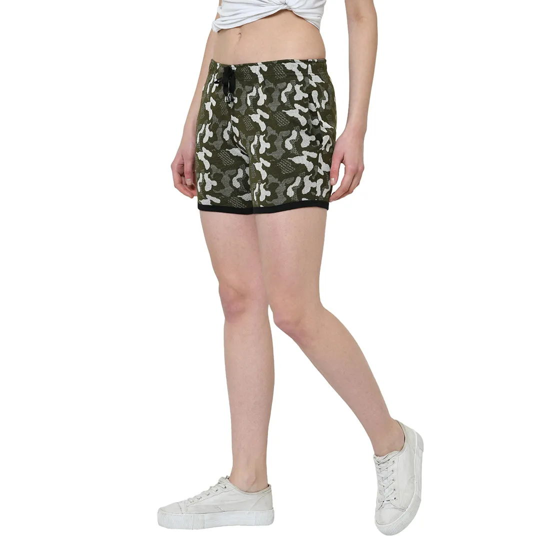 Vimal Jonney Green Color Shorts For Women