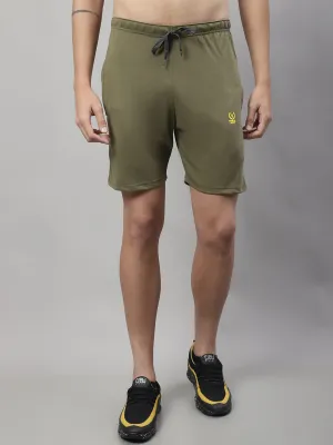 Vimal Jonney Olive Regular fit Cotton Shorts for Men