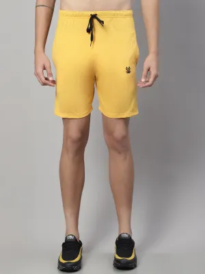 Vimal Jonney Yellow Regular fit Cotton Shorts for Men