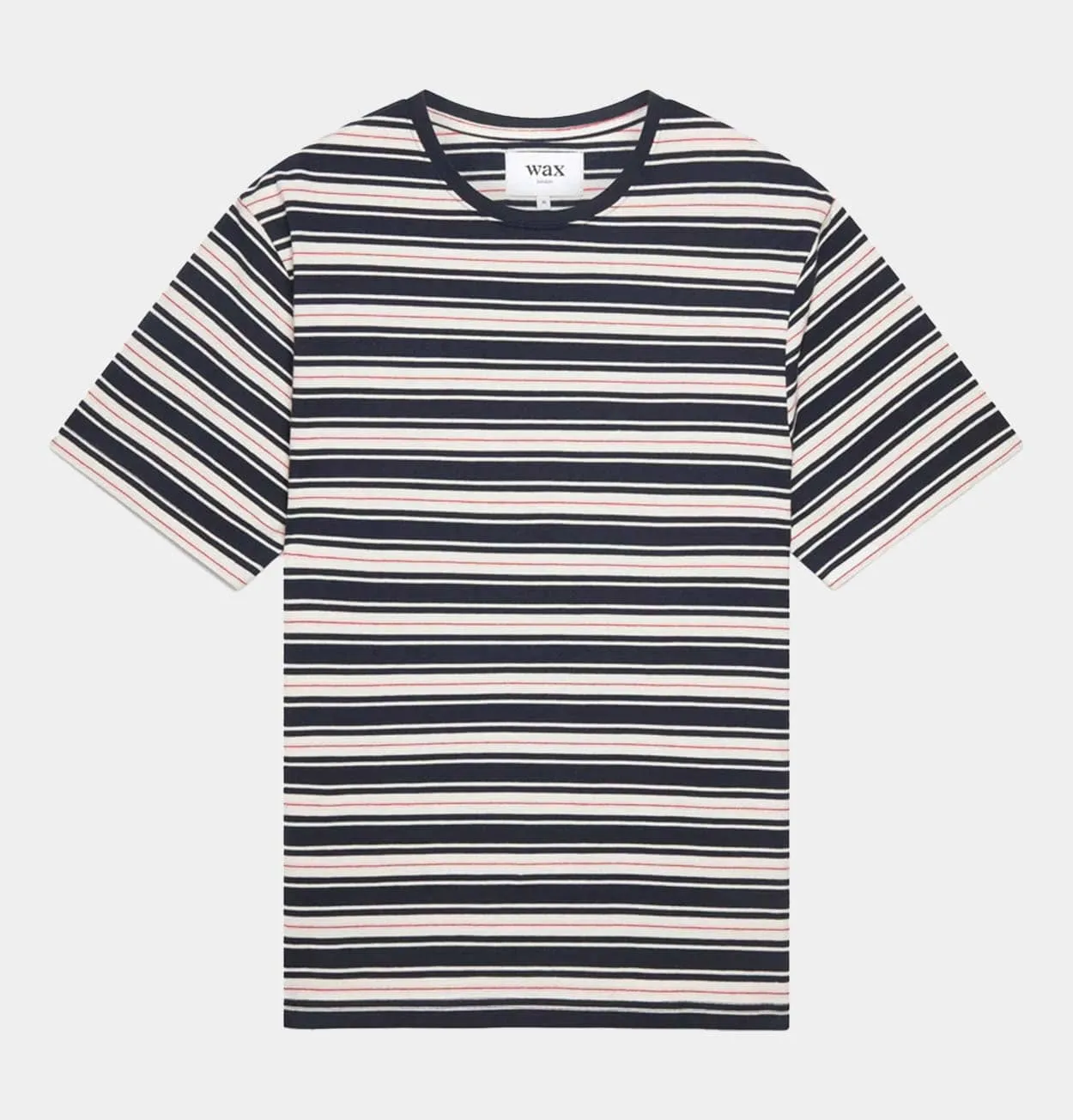 Wax London Dean T-Shirt in Navy Trail Stripe