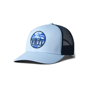 Yeti Mountain Badge Trucker Light Blue Hat