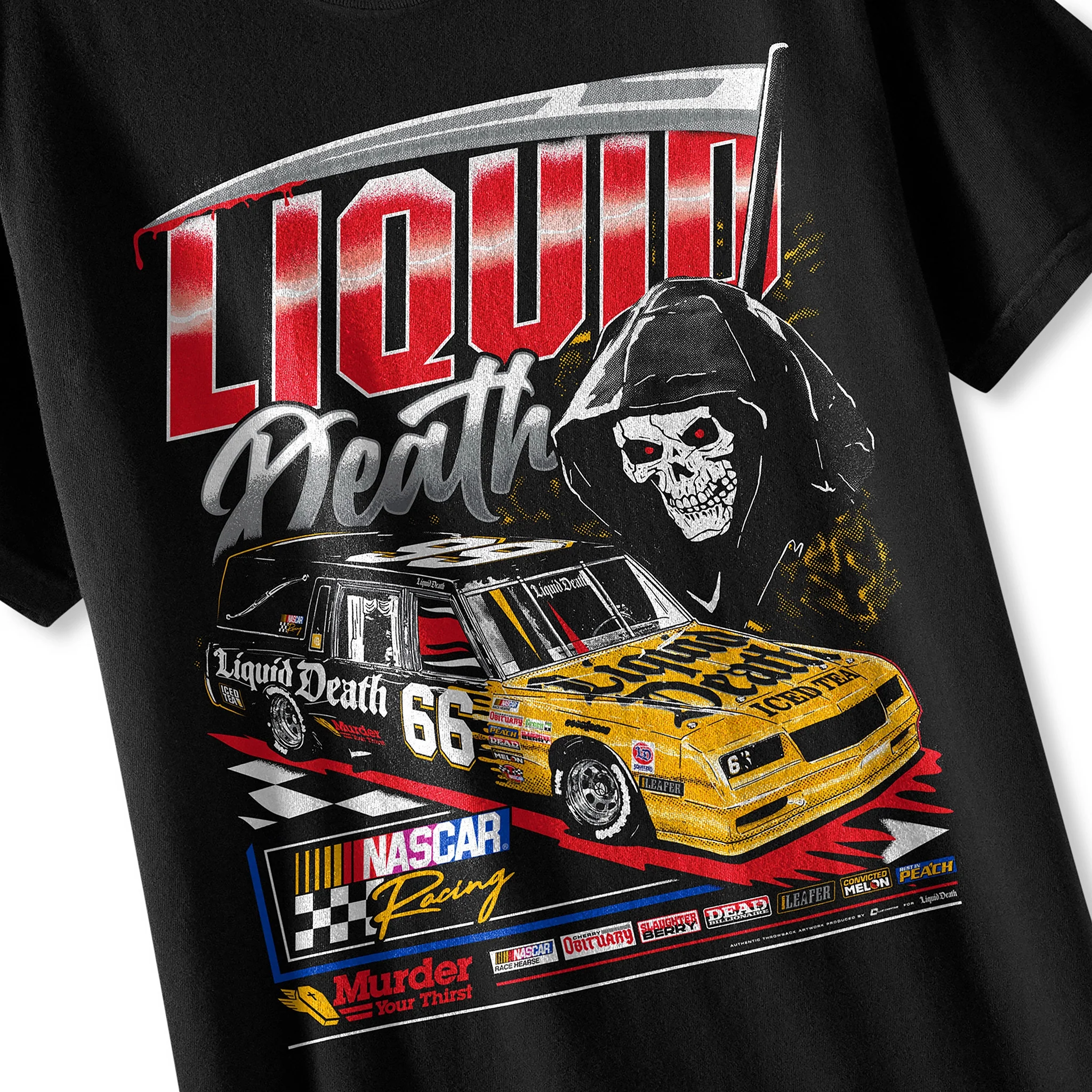 Liquid Death x NASCAR Thirst Hearse Tee